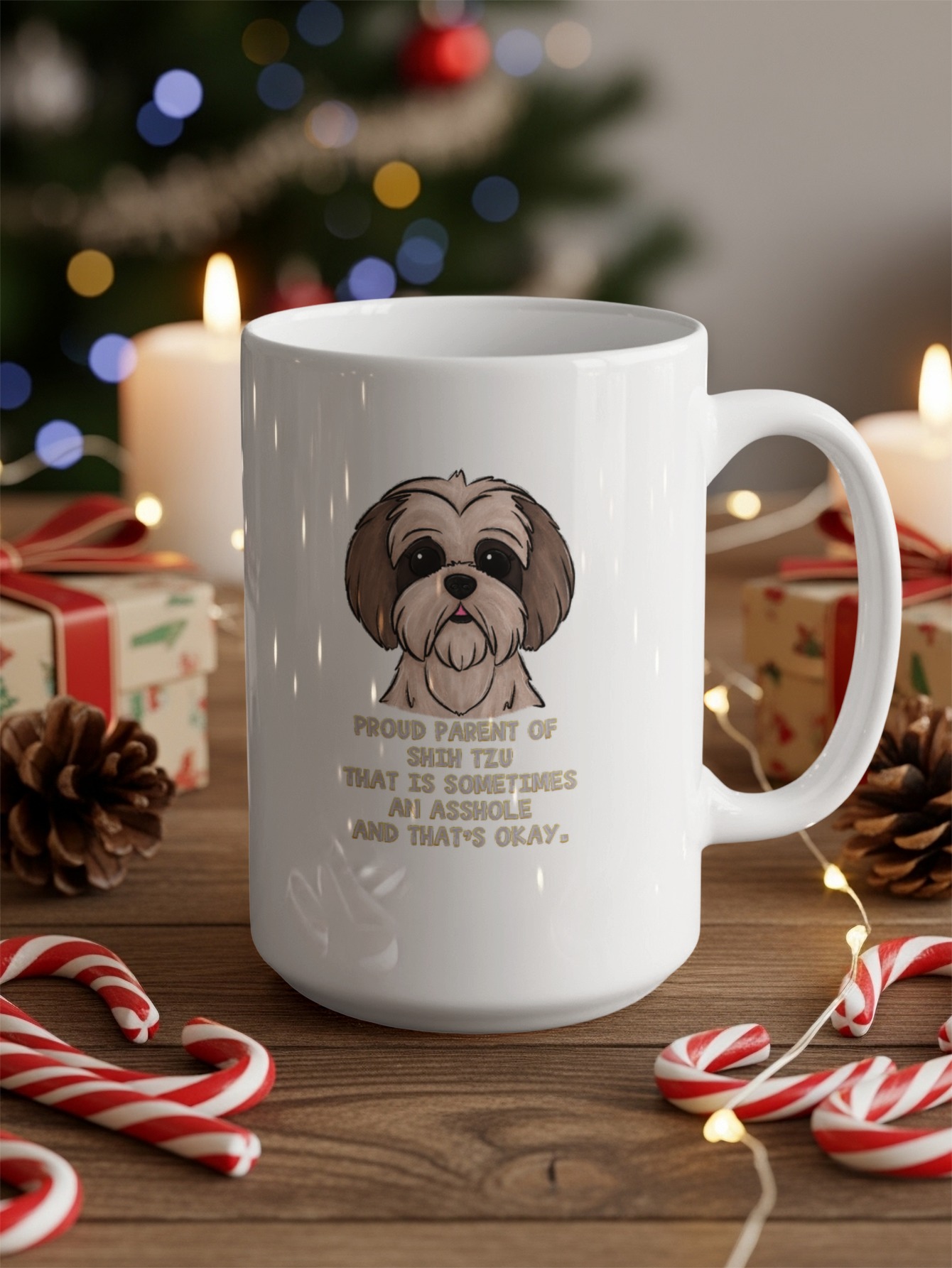 Shih Tzu Parent Mug, Funny Dog Mug, Novelty Pet Lover Gift, Sarcastic Animal Mug, Dog Mom Dad Coffee Cup, Cute Puppy Owner Mug - Image 4