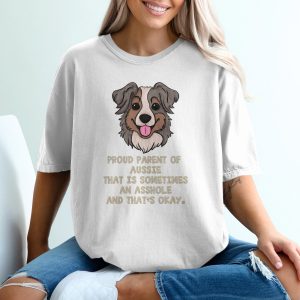 Proud Aussie Parent T-Shirt, Funny Dog Shirt, Australian Shepherd Tee, Dog Lover Gift, Cute Pet Graphic, Unique Animal Design