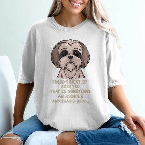 Proud Shih Tzu Parent T-Shirt, Funny Dog Lover Gift, Sassy Pet Tee, Cute Puppy Design, Unfiltered Shih Tzu Saying, Unique Dog Mom Shirt