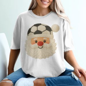 Soccer Santa Claus T-Shirt, Christmas Soccer Tee, Holiday Football Shirt, Festive Santa T Shirt, Soccer Lover Gift, Unique Holiday Tee