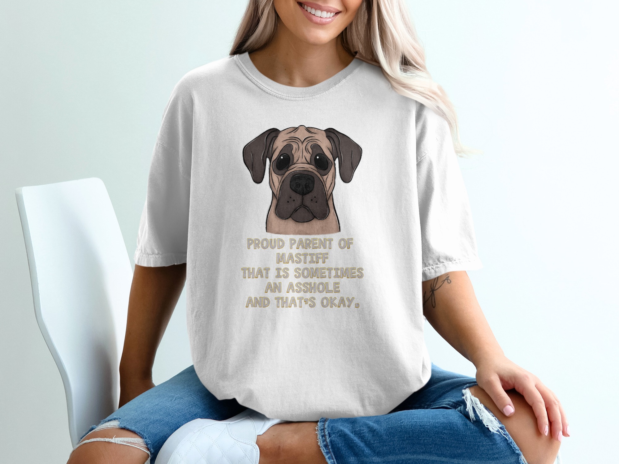 Proud Mastiff Parent T-Shirt, Funny Dog Owner, Dog Lover Gift, Unique Dog Tee, Mastiff Tee, Sarcastic Dog Shirt, Gift for Pet Parents