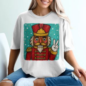 Peace Nutcracker T-Shirt, Holiday T-Shirt, Christmas T-Shirt, Cute Nutcracker Shirt, Unique Nutcracker Design