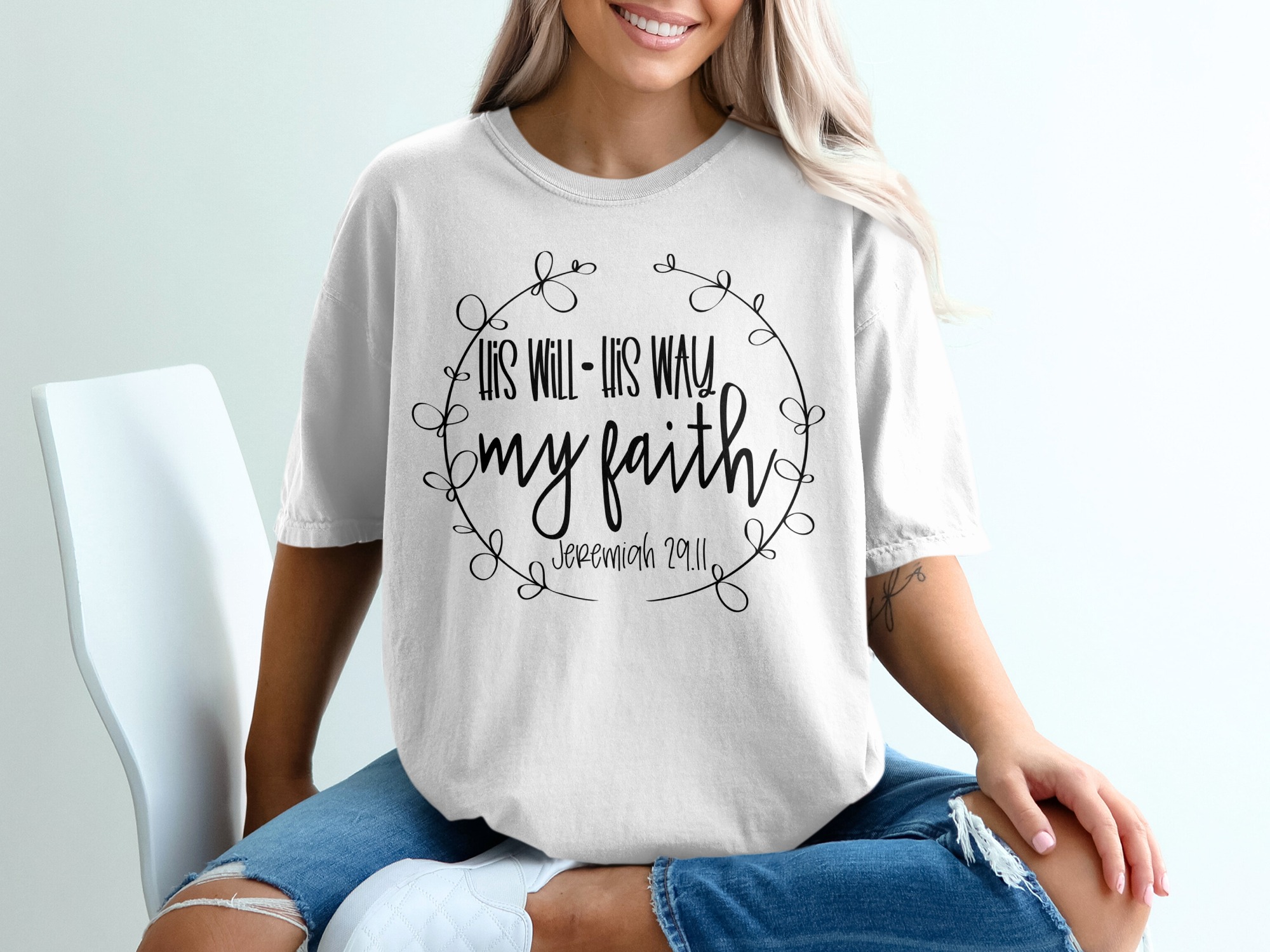 His Will His Way T-Shirt, My Faith Shirt, Jeremiah 29.11 Tee, Christian Gift, Religious Tee, Faith Based Apparel, Bible Verse Shirt