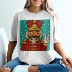 Nutcracker T-Shirt, Peace Sign Tee, Holiday T Shirt, Festive T Shirt, Christmas T Shirt, Holiday Gift, Christmas Gift, Seasonal T Shirt