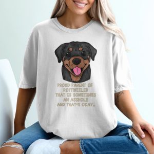 Proud Rottweiler Parent T-Shirt, Funny Dog Tee, Cute Rottie Gift, Dog Lover Apparel, Dog Mom Shirt, Rottweiler Owner Clothing