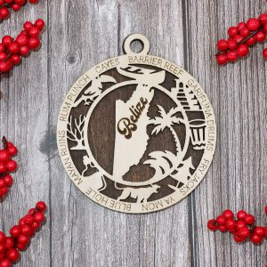 Belize Destinations 4 Inches Made To Order Wood Ornament