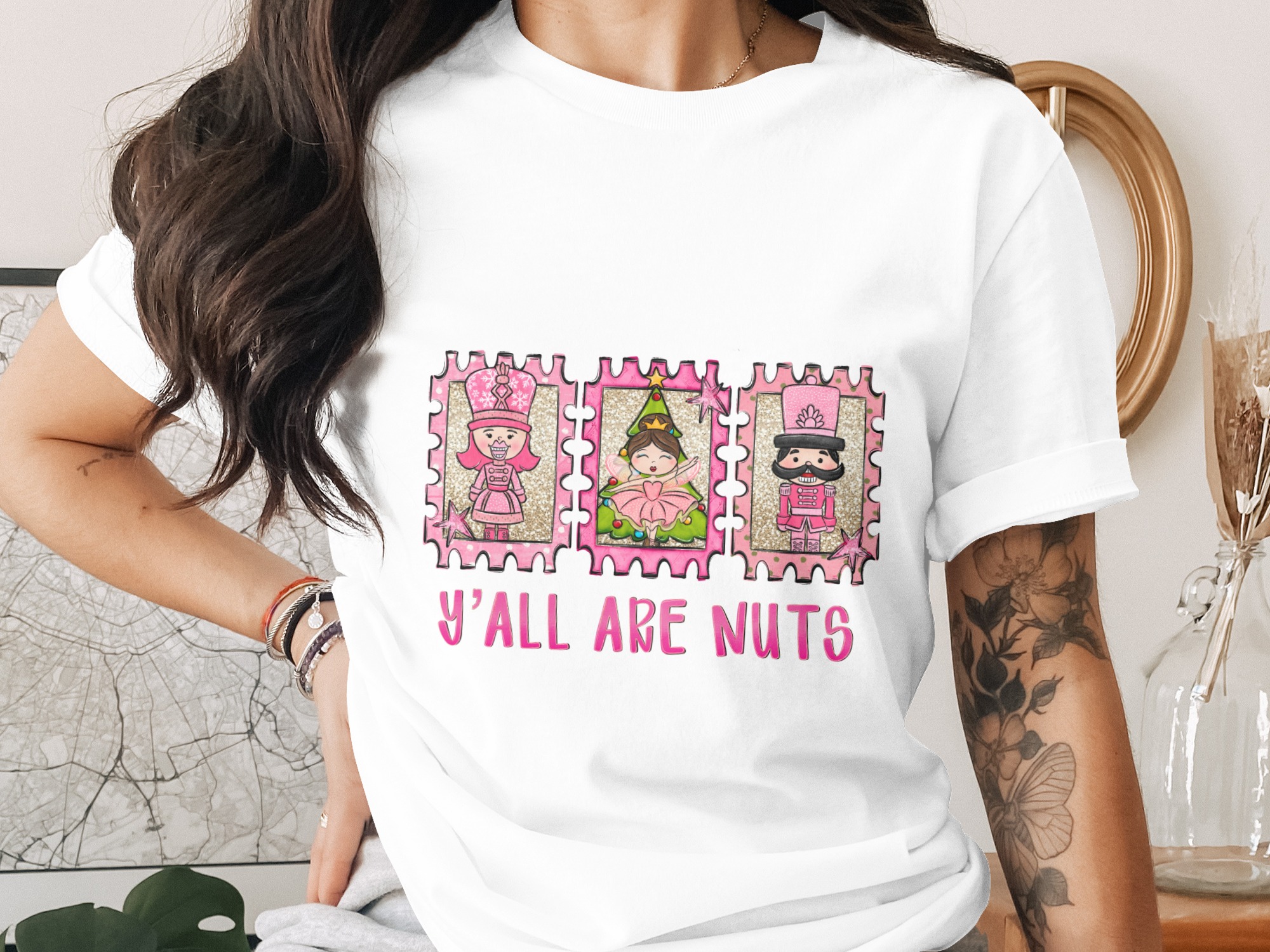 Nutcracker PNG, Christmas PNG Digital Download, Funny Christmas, Holiday Card Design, Yall Are Nuts Design, Festive Printable, DIY Gift