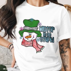 Funny Snowman PNG, Winter is Stupid, Sublimation Design, Cute Winter Clipart, Digital Download, Printable Art, Instant Download