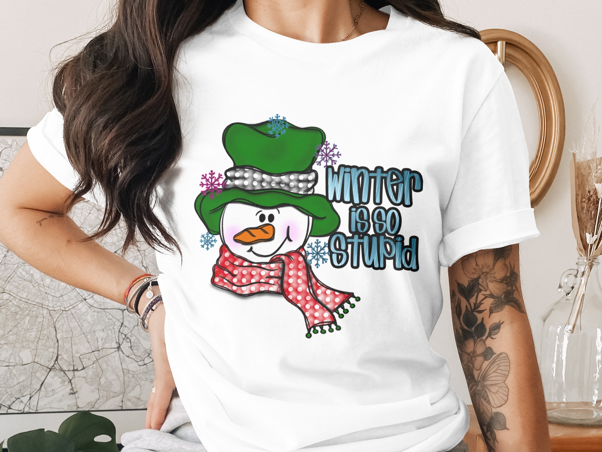 Funny Snowman PNG, Winter is Stupid, Sublimation Design, Cute Winter Clipart, Digital Download, Printable Art, Instant Download
