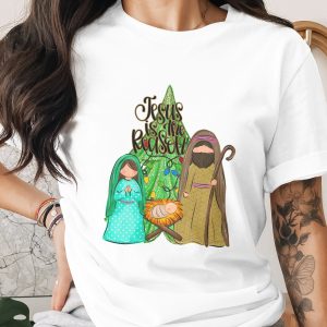 Jesus is the Reason PNG Digital Download, Christmas Nativity Scene Art, Mary Joseph Jesus Clip Art, Holiday Sublimation Design, Cute