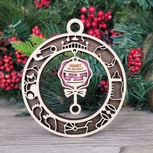 Personalized Baby Ornament, Wood Ornament, Newborn Gift, Baby Keepsake, Baby Stats, Custom Ornament, First Christmas, Baby Shower Gift