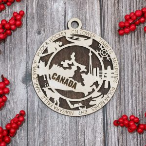 Canada Destinations 4 Inches Wood Ornament Made To Order