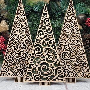 Line Art Christmas Tree Decoration, Holiday Decor, Elegant Christmas Design, Tabletop Ornament, Festive Centerpiece, Holiday Gift Idea