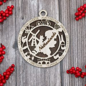 Netherlands Ornament Amsterdam Biking 4 Inches Made To Order