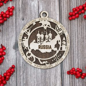 Russia Destinations 4 Inches Christmas Tree Ornament