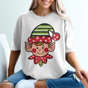 Elf T-Shirt, Christmas Shirt, Holiday T-Shirt, Festive Tee, Cute Elf Design, Holiday Gift, Christmas Apparel, Elf Costume, Festive Outfit