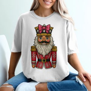 Festive Nutcracker T-Shirt, Holiday Season Tee, Christmas Nutcracker, Bow Crown Design, Winter Shirt, Gift Idea