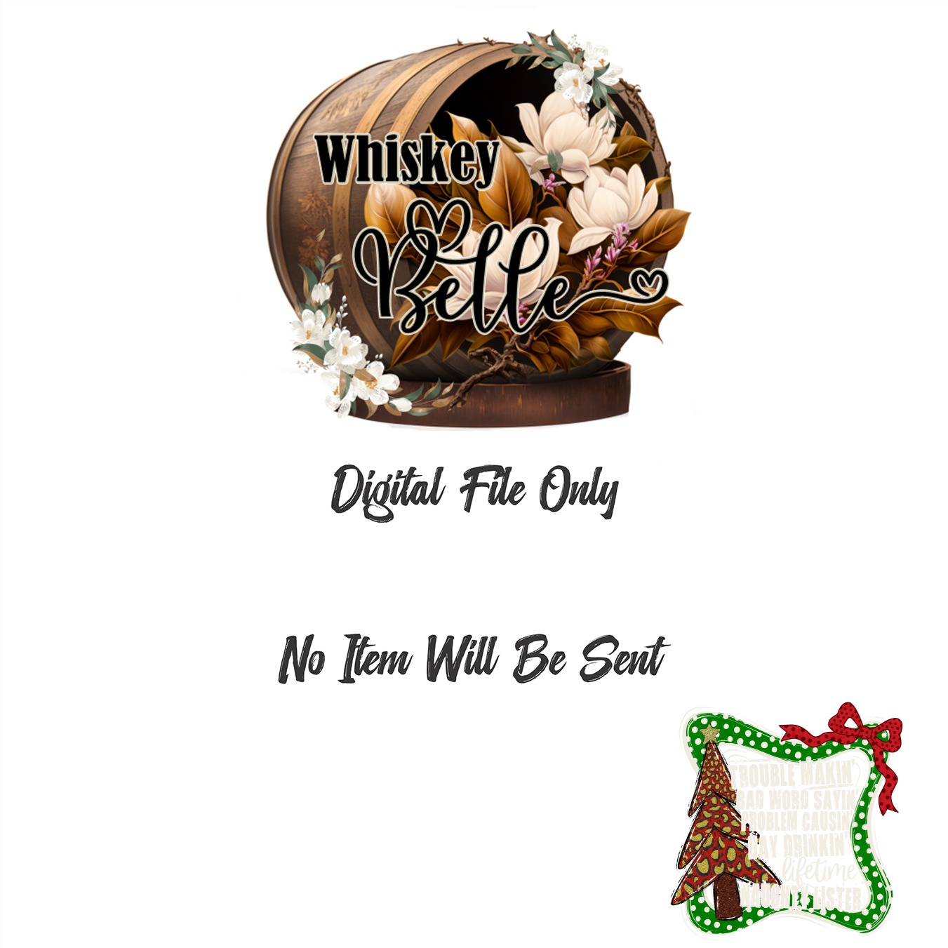 Christmas Naughty List PNG, Leopard Tree, Digital Download, Funny Holiday Svg, Trouble Makin, Bad Word, Problem Causin, Day Drinkin' - Image 3