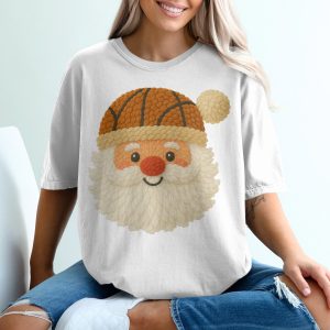 Basketball Santa T Shirt, Funny Christmas Gift for Basketball Lovers, Unique Holiday T Shirt, Sports Santa Shirt, Festive Tee