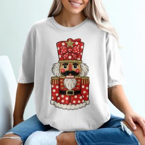 Nutcracker T-Shirt, Christmas T Shirt, Holiday Tee, Festive Nutcracker, Polka Dot Soldier, Seasonal Apparel, Cute Christmas T-Shirt