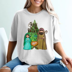 Jesus Is The Reason, Christmas Nativity Scene T-Shirt, Religious Holiday Tee, Christian Gift Idea, Holiday Apparel, Merry Christmas