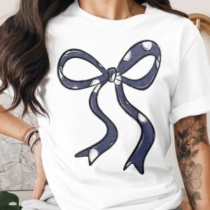 Blue Bow Digital Download Sublimation PNG, Polka Dot Ribbon Clipart, Watercolor Bow Design, Party Favor Graphic, Gift Bow Decoration