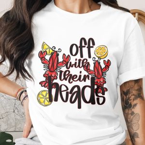 Off With Their Heads Crawfish Digital Download, Sublimation PNG, DTF Print, Funny Louisiana Seafood, Cajun Party Design