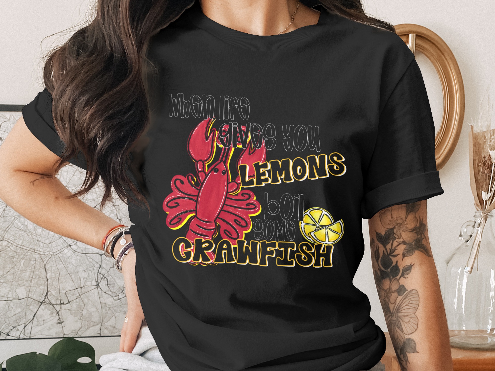Crawfish Digital Download, Sublimation Design PNG, DTF File, When Life Gives You Lemons Boil Some Crawfish, Funny Louisiana Saying - Image 2