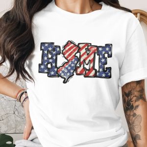 New Jersey Home Digital Download, Sublimation DTF PNG, Patriotic Stars and Stripes, USA Pride, Instant Download, Craft Design