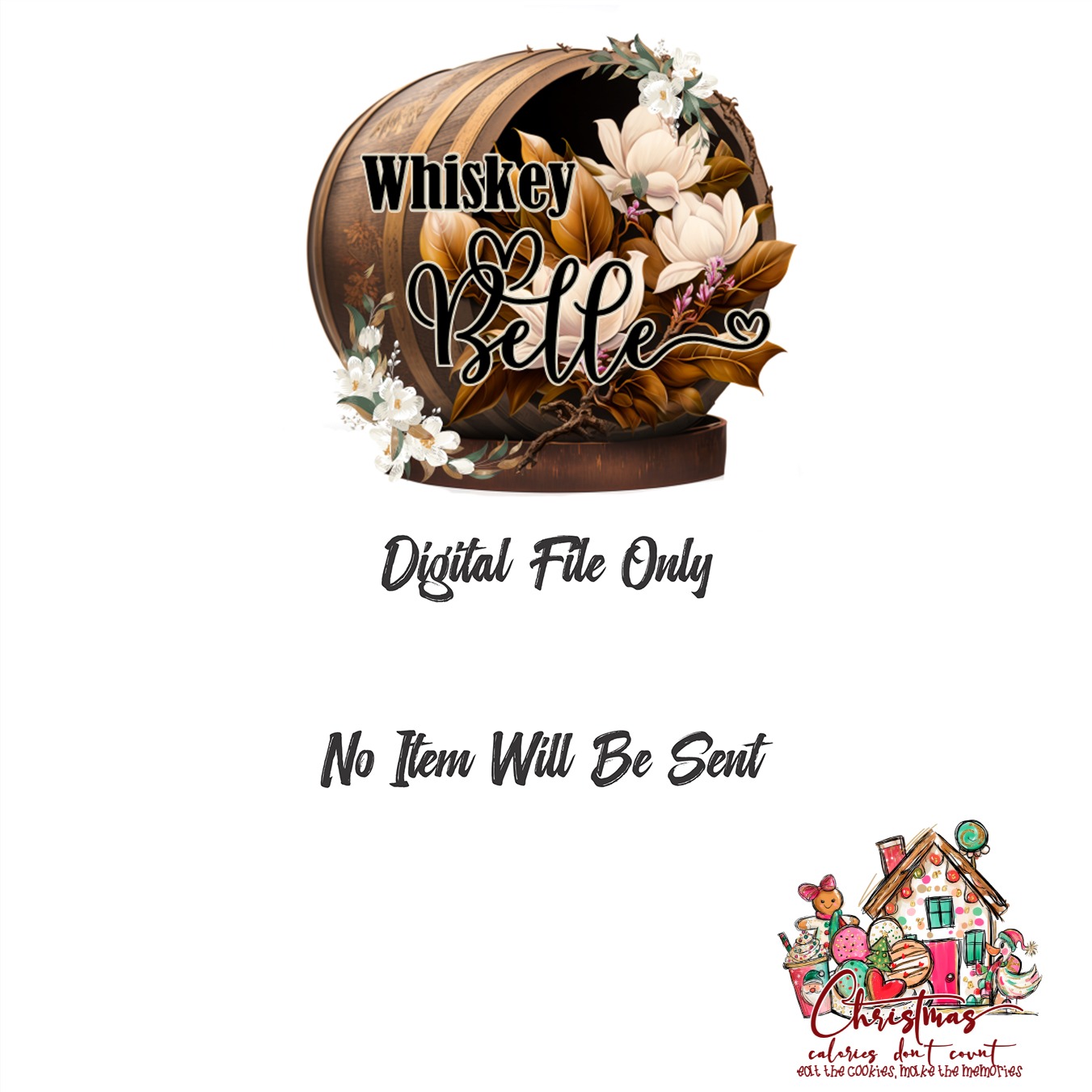 Christmas Calories Don't Count Sublimation DTF Digital Download PNG, Gingerbread, Cookies, Duck, Christmas Saying, Cookie House Art - Image 3