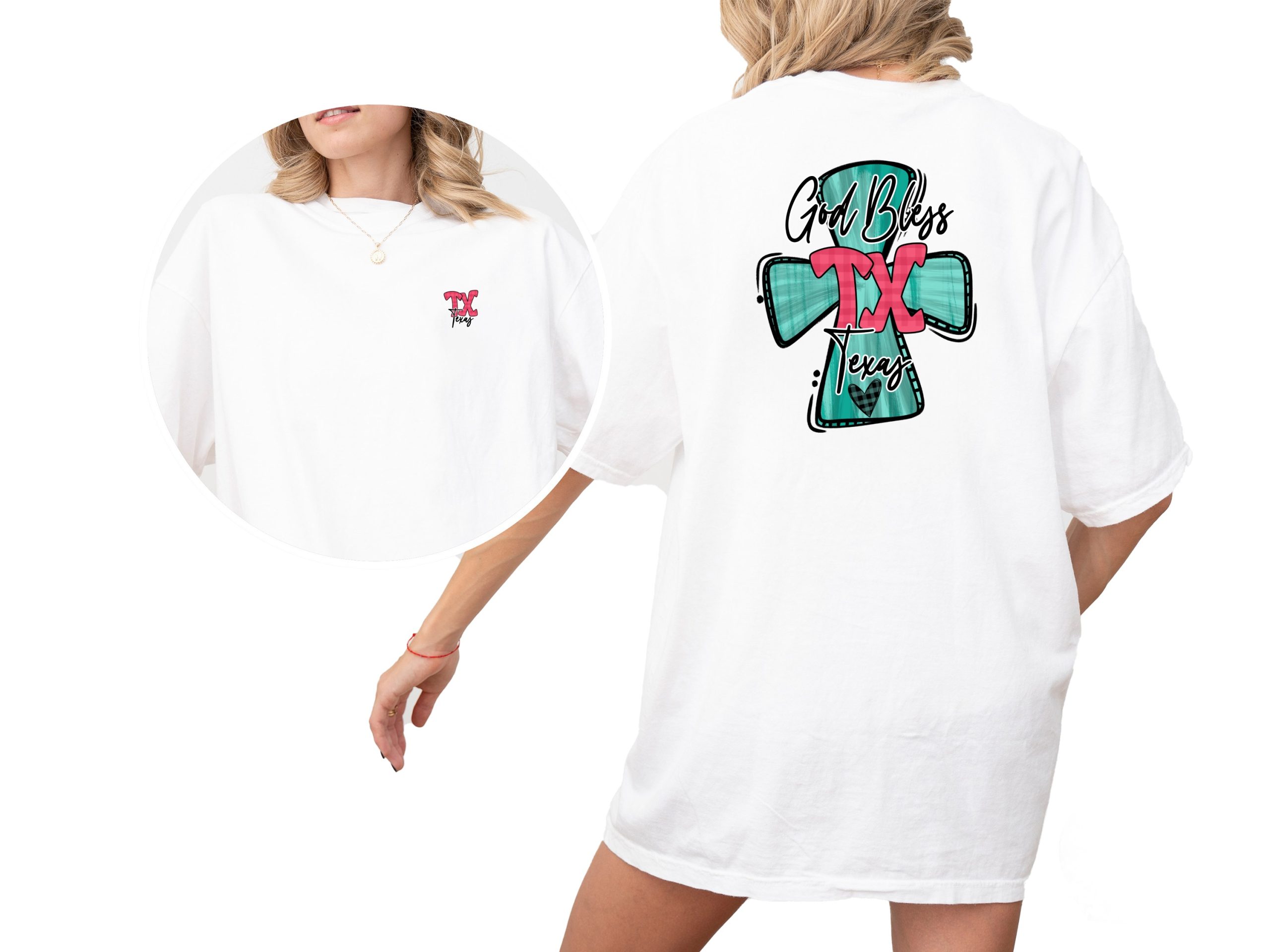 God Bless Texas T-Shirt, Texas Pride Tee, Southern Style, Texas Cross Design, Faith Based Shirt, Graphic T Shirt, Unisex Shirt - Image 2
