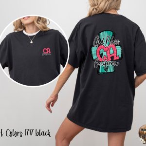 God Bless California T-Shirt, State Pride Tee, Christian Faith Shirt, Trendy California Apparel, Religious Gift T-Shirt