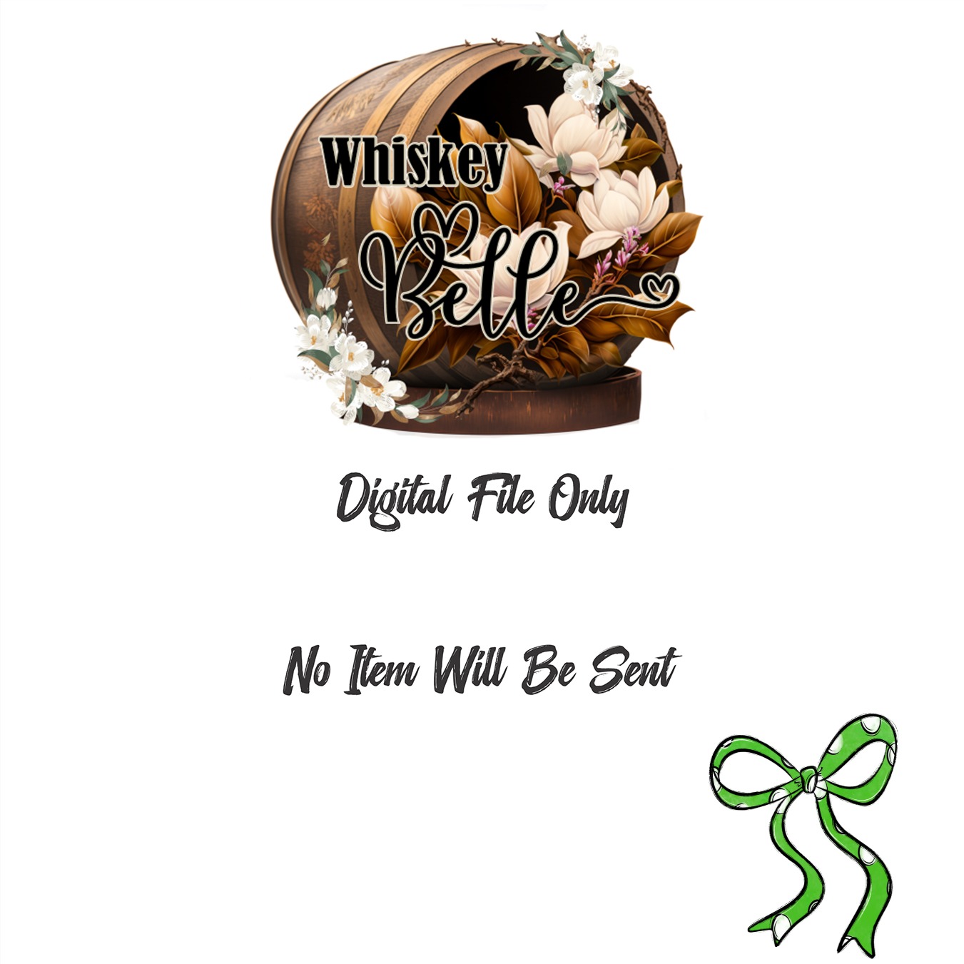 Green Bow Digital Download, Sublimation PNG, Polka Dot Bow, Green Ribbon, Bow Clipart, Cute Bow Design, Digital Art - Image 3
