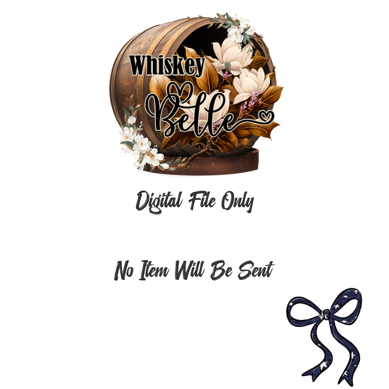 Patriotic Blue Bow Stars Digital Download Sublimation PNG, Festive Ribbon, USA Theme Graphic, Craft Design, Printable Image, Clip Art - Image 3
