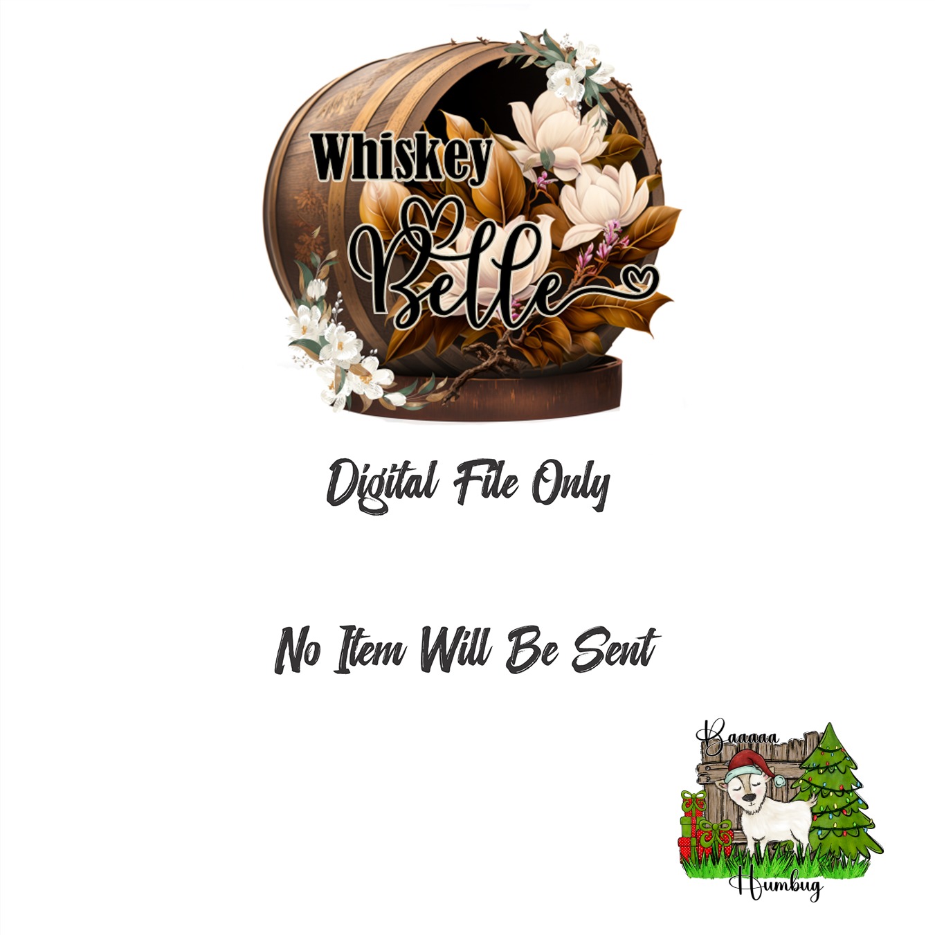 Goat Baaaaa Humbug, Digital Download Sublimation PNG, Christmas Goat, Funny Holiday, Cute Goat, Gifts, Holiday Design - Image 3