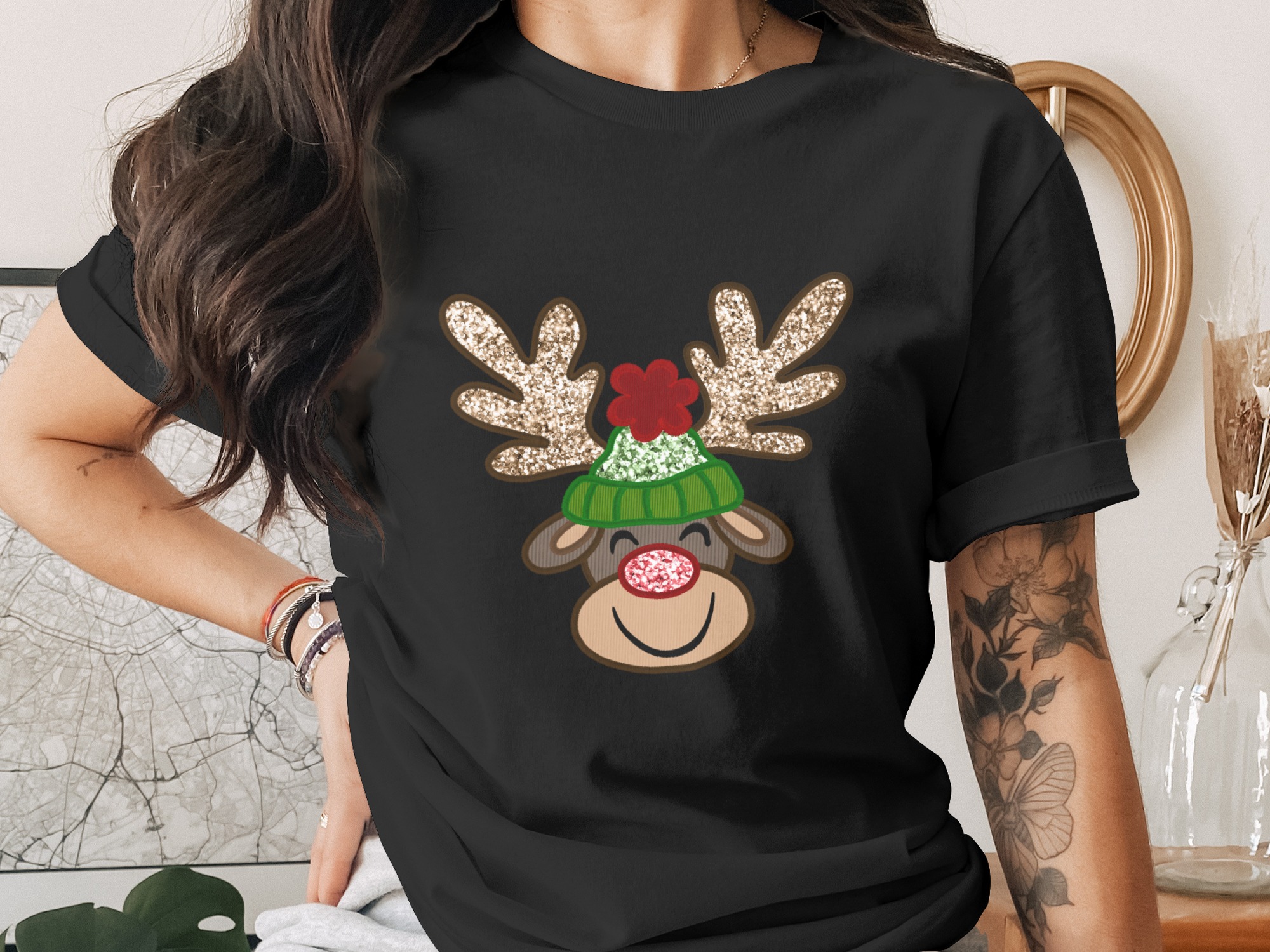 Cute Reindeer Sublimation DTF Digital Download PNG, Holiday Designs, Christmas Printable, Festive Art, DIY Crafts, Shirt Transfer - Image 2
