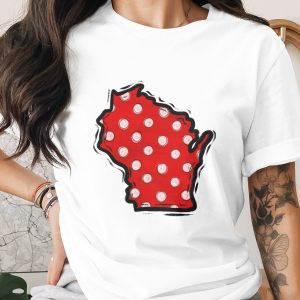 Wisconsin State Polka Dot Digital Download, Sublimation PNG, DTF File, Travel Gift, Badger State, Souvenir Printable, Cricut Design