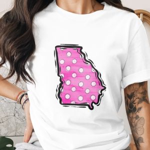 Georgia State Map Digital Download, Sublimation DTF PNG, Pink Polka Dot Design, Southern Pride, Cricut Ready, Instant Download
