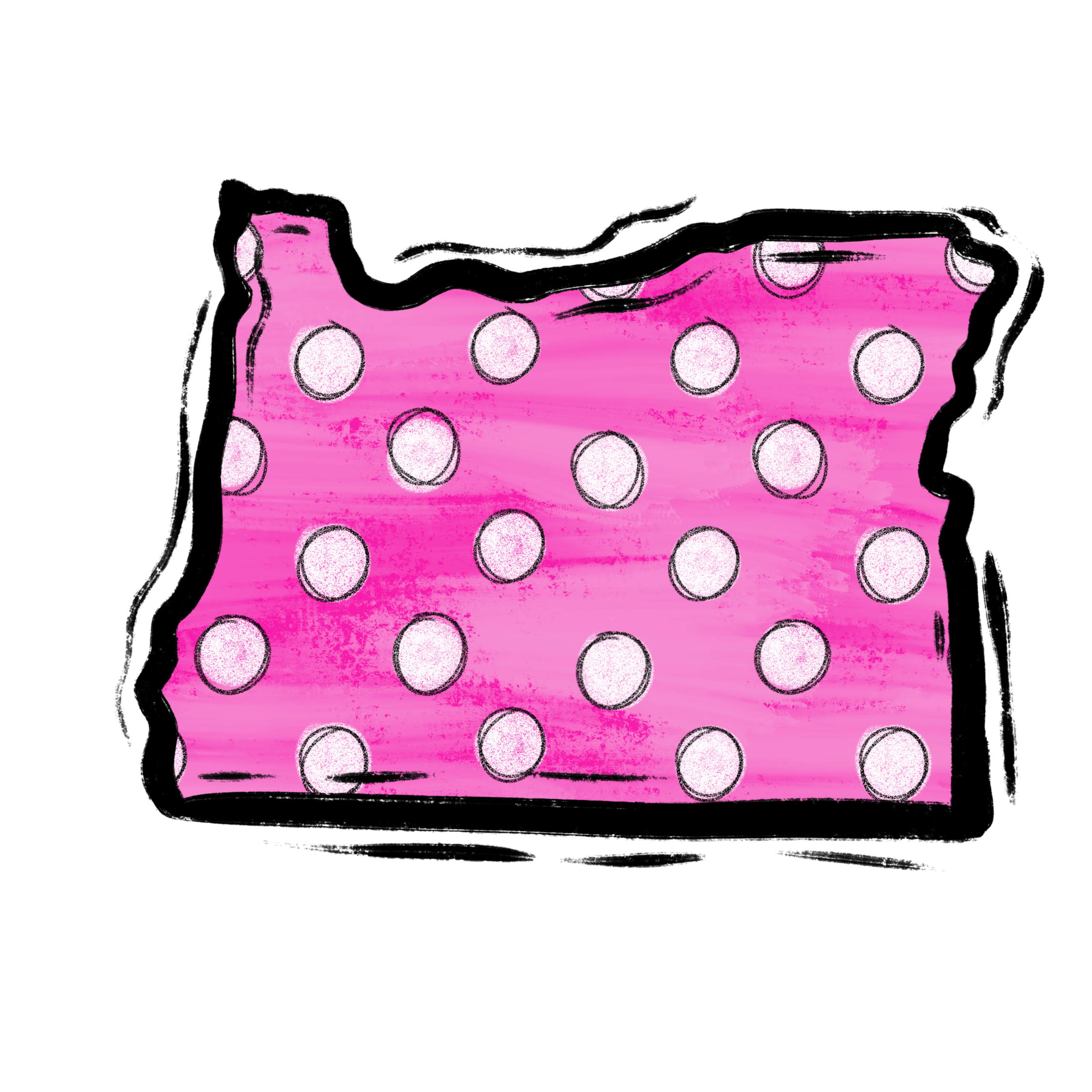 Oregon State, Pink Polka Dot Digital Download, Sublimation PNG, DTF, Trendy Design, State Pride, DIY Crafts, Instant Download, Unique - Image 2