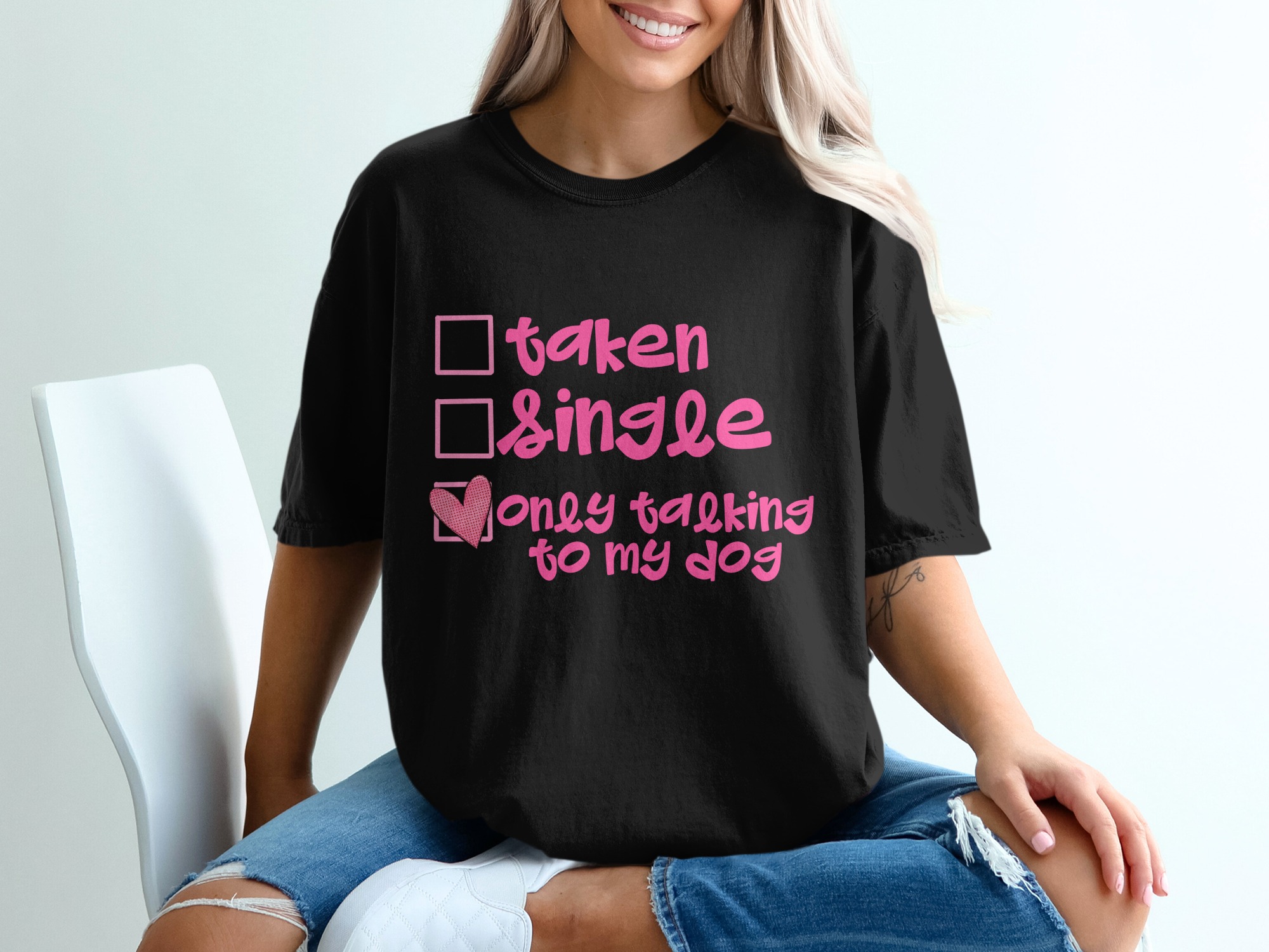 Funny Dog Lover T-Shirt, Single Dog Mom Tee, Only Talking To My Dog Shirt, Cute Pet Lover Gift, Dog Owner Shirt - Image 2