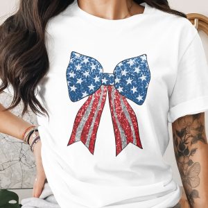 Patriotic Bow Digital Download, USA Sublimation PNG DTF, American Flag Bow, 4th of July, Stars Stripes, Digital File, Printable Design
