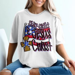 Stars Stripes and Jesus Christ T-Shirt, Patriotic USA Flag Tee, Christian Faith Graphic, American Pride Shirt, Religious Gift Idea