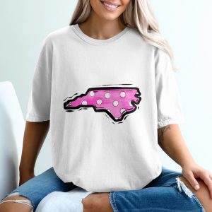 North Carolina T-Shirt, NC Polka Dot Shirt, State Pride Tee, Cute North Carolina Gift, Travel Souvenir T Shirt, Trendy Aesthetic Design