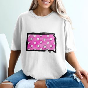 Polka Dot Kansas State T-Shirt, Trendy Kansas Tee, Fun State Pride Shirt, Kansas Lover Gift, Kansas Souvenir T-Shirt