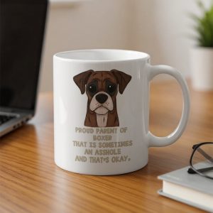 Proud Boxer Parent Mug, Funny Dog Owner Gift, Novelty Coffee Mug for Boxer Lovers, Cute Boxer Mug, Dog Mom Mug, Boxer Dad Mug