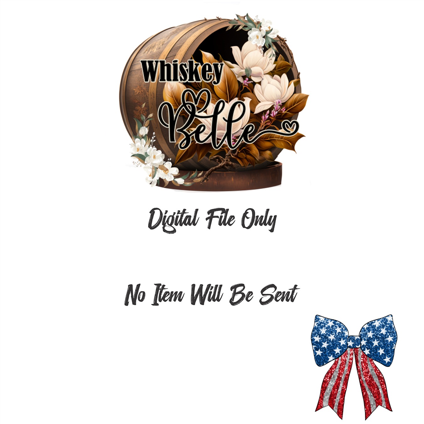 Patriotic Bow Digital Download, USA Sublimation PNG DTF, American Flag Bow, 4th of July, Stars Stripes, Digital File, Printable Design - Image 4