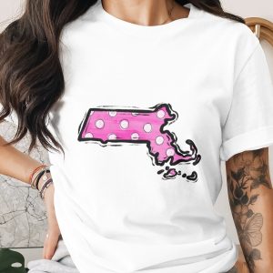 Massachusetts State Digital Download, Pink Polka Dot Sublimation Design, DTF, PNG, Massachusetts Pride, DIY Shirt Design, Massachusetts Gift