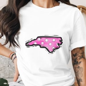 North Carolina State, Pink Polka Dot, Digital Download, Sublimation Design, DTF, PNG, Printable Art, Instant Download, NC State Pride