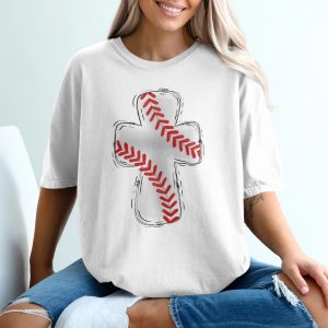 Baseball Cross, Digital Download Sublimation DTF PNG, Christian Sports, Faith, Sport, Religious Design, Baseball Lover, Sporty Design