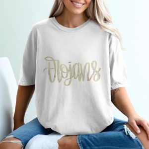 Trojans T-Shirt, Trojans Script Tee, Sport Tee, Team Spirit Shirt, Trojans Fan Gift, Football Apparel, Trojans Supporter Gift, Trojans Pride